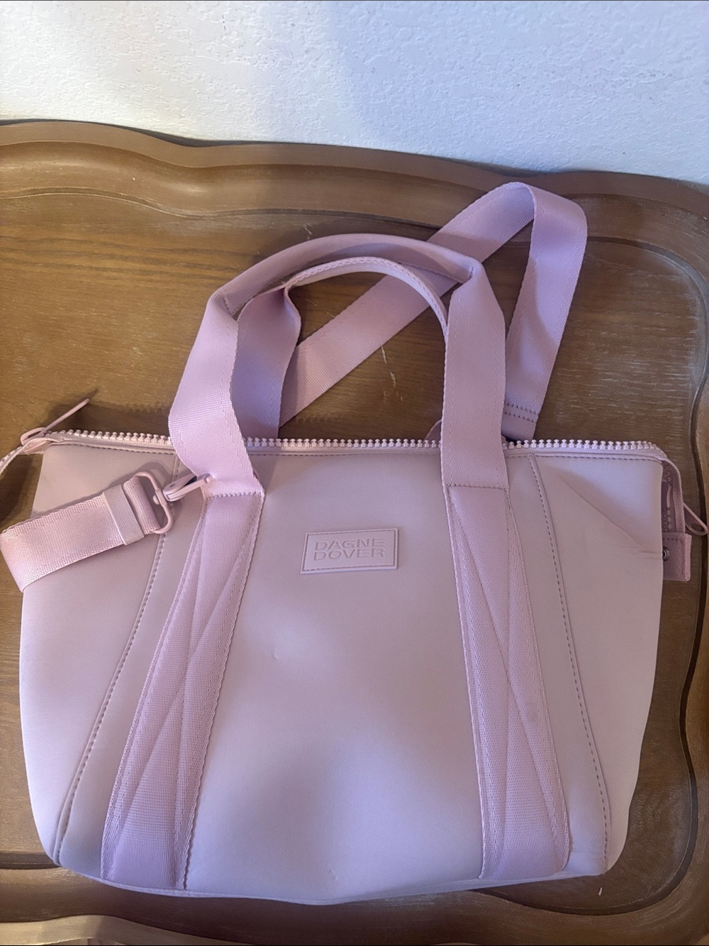Dagne Dover Tote Bag in Blush Pink